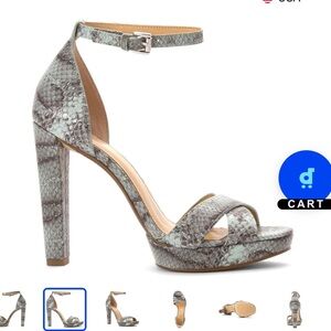 MICHAEL Michael Kors Snakeskin Heels - Gray
